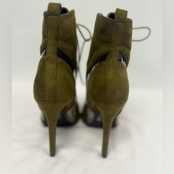 Olive Lace-Up Ankle Fashion boots size 5.5 - Picture 5 of 9